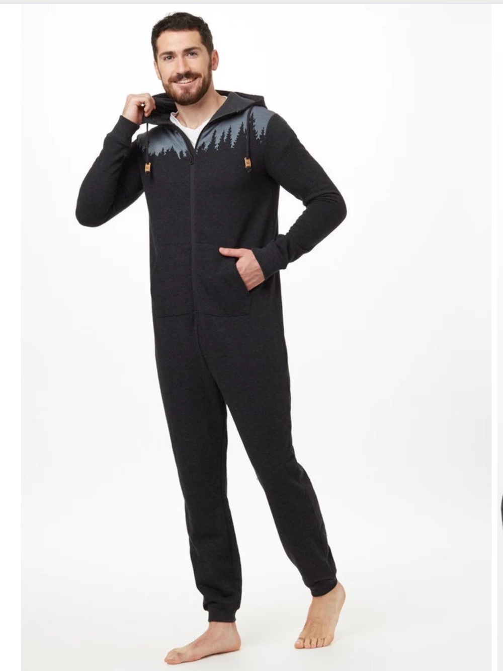 Tentree Unisex Hooded Pajama Onesie - Picture 3 of 7